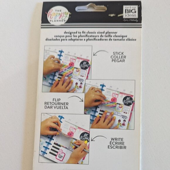 NWT Happy Planner 24pc Planner Babe Journaling Flip Stickers Write Inspo NEW HTF - Picture 7 of 9